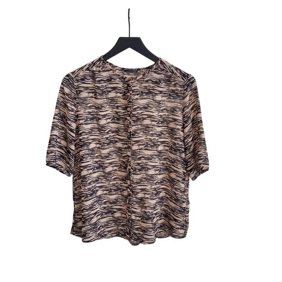 Maison Scotch / Scotch & Soda digital line stripe blouse - Picture 1 of 7